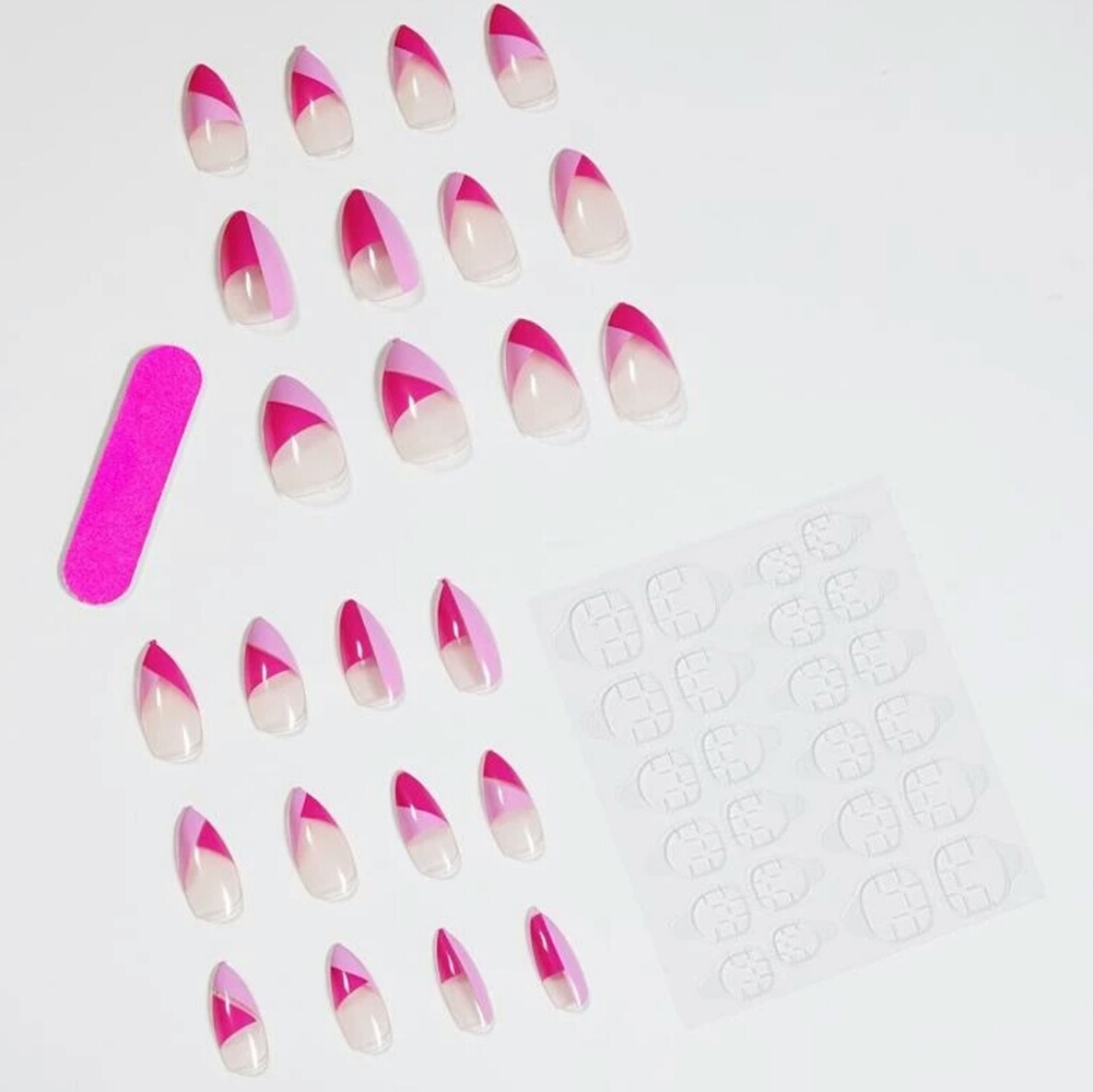 Pink Abstract Nail Set - Picture 2 of 2